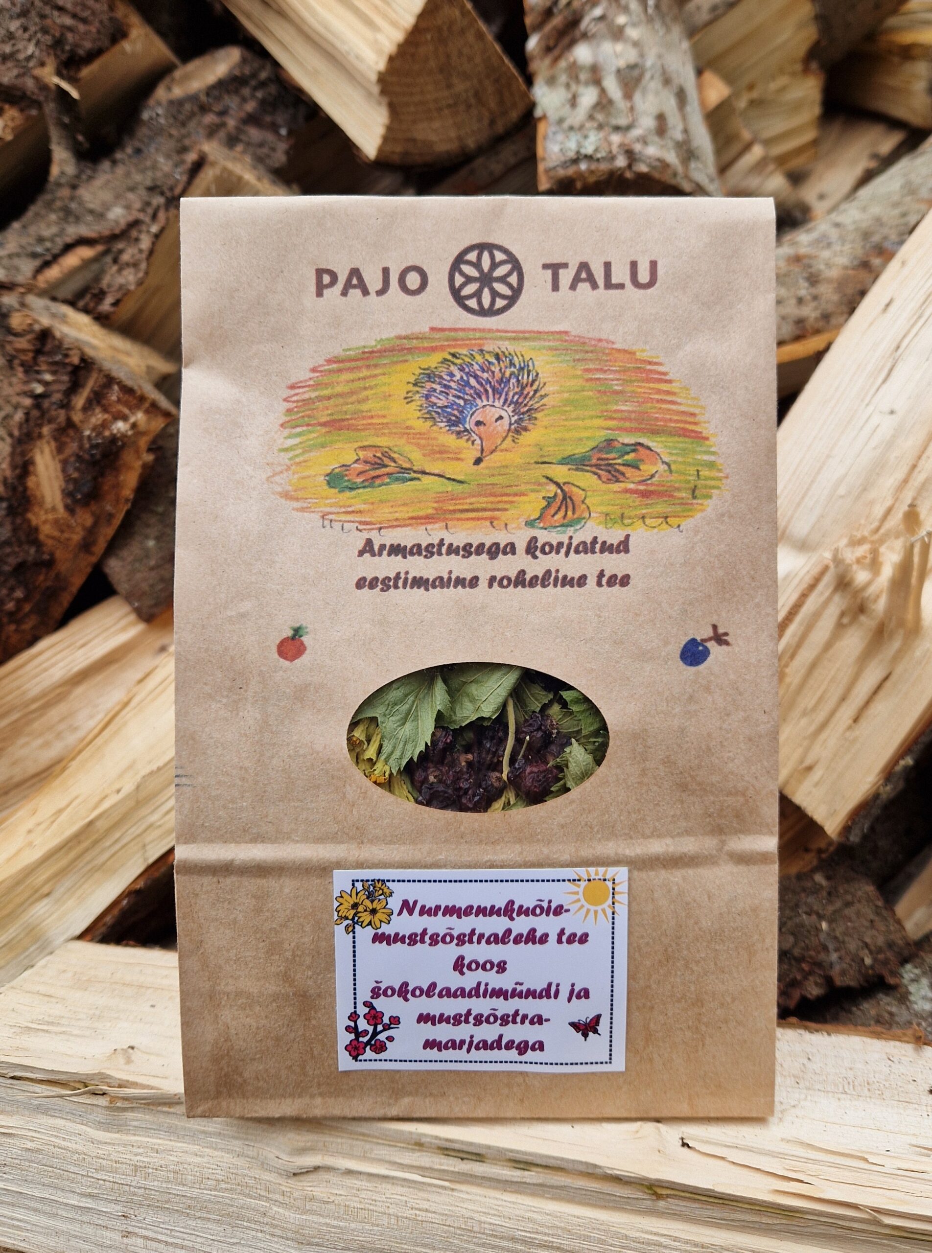 Nurmenukuõie-mustsõstralehe tee koos šokolaadimündi ja mustsõstramarjadega 50g