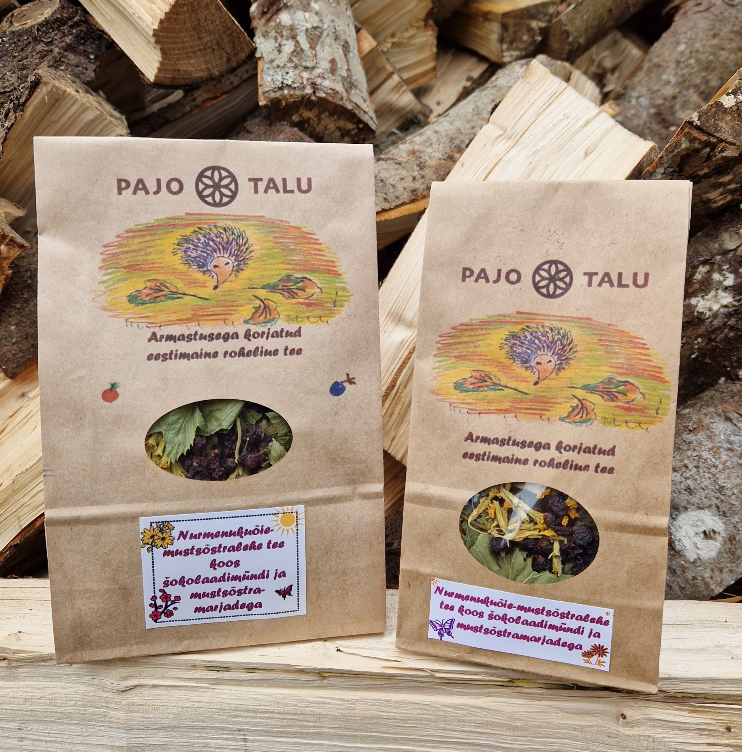 Nurmenukuõie-mustsõstralehe tee koos šokolaadimündi ja mustsõstramarjadega 30g ja 50g