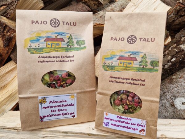 Pärnaõie-metvaarikalehe tee koos metsvaarikatega 30g ja 50g