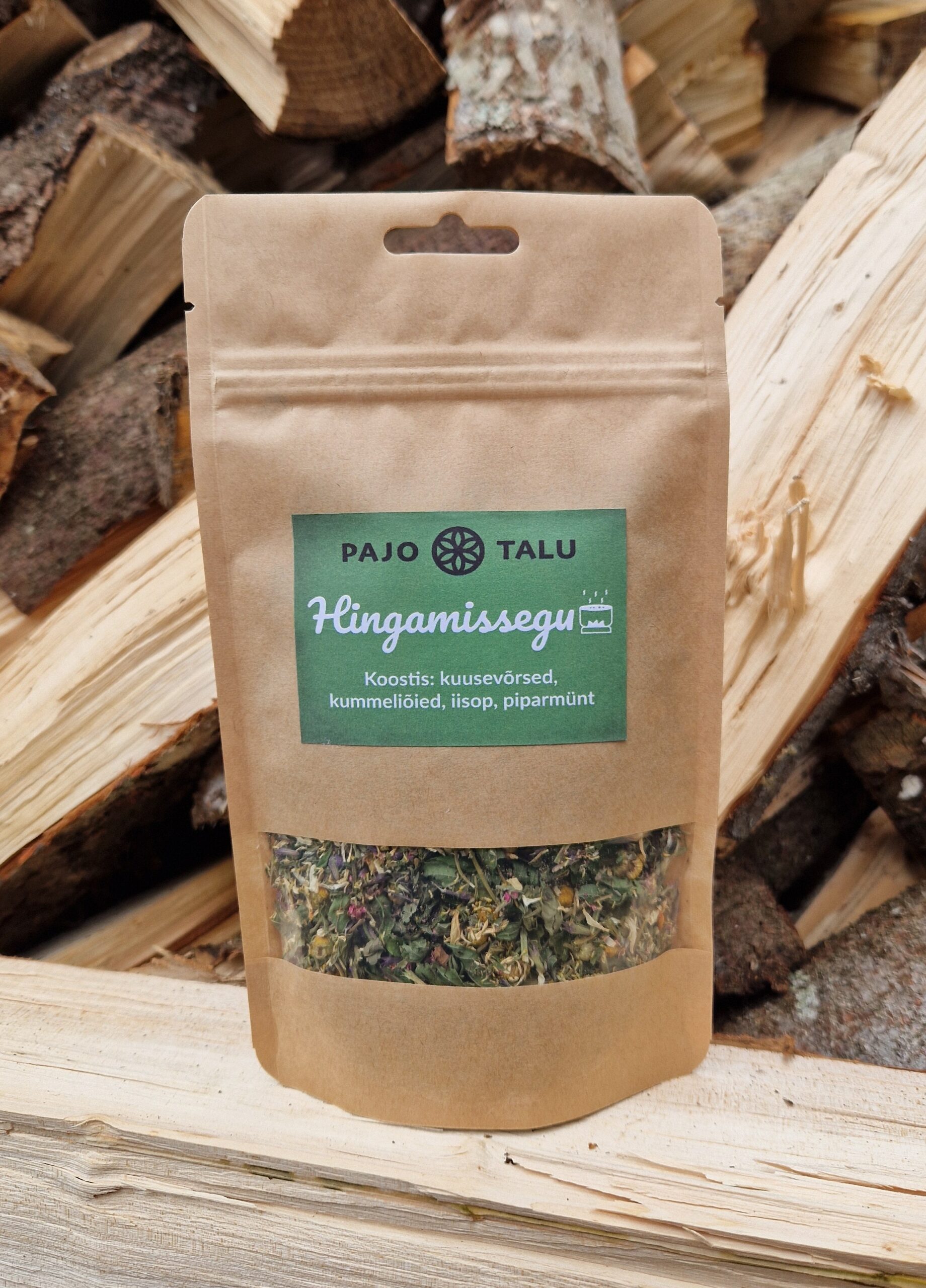 Hingamissegu - kuusevõrsed, kummeliõied, iisop ja piparmünt